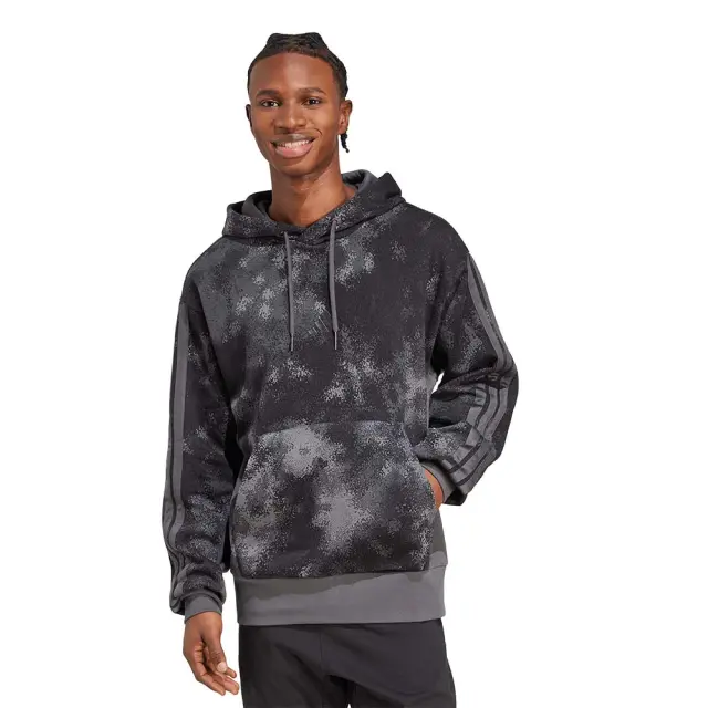 adidas Sportswear Men's Seasonal Allover Print Hoodie Γκρι Σκούρο JW3709 (adidas Sportswear)