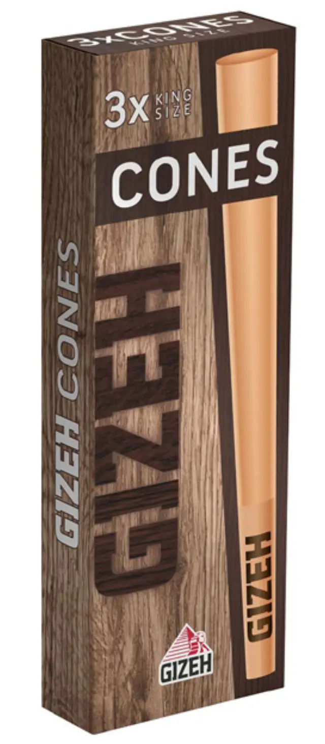 Gizeh Cone Κώνος Brown Ακατέργαστο - King Size 3τεμ.