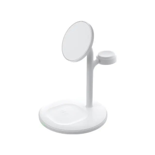 Green Cell Ασύρματος Φορτιστής MagScape Stand 3in1 MagSafe 15W White (MSST-GC-3IN1-W)