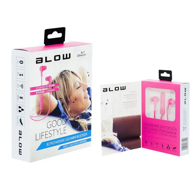 Bluetooth Handsfree Stereo Ροζ 2