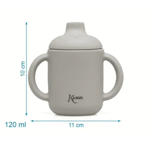 Εκπαιδευτικό Ποτηράκι Σιλικόνης 120ml. | Γκρι 3