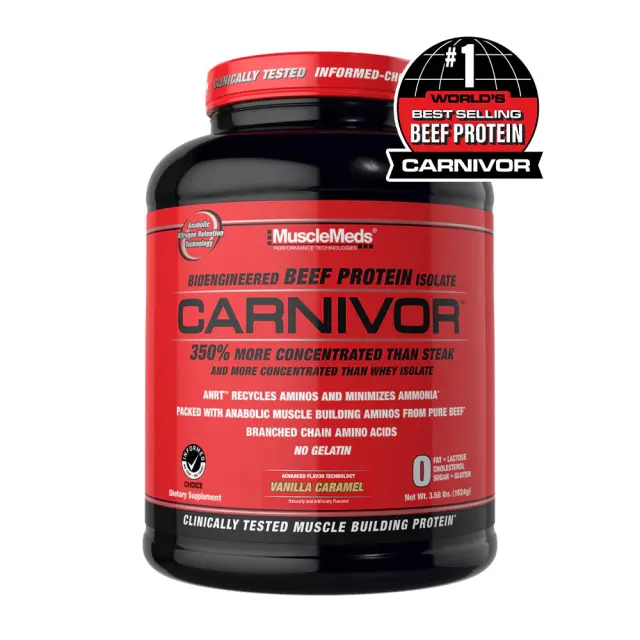 MuscleMeds Carnivor™ 100% Beef Protein Vanilla Caramel, 56 Servings