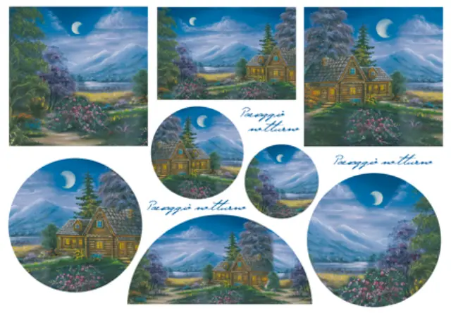Ριζόχαρτο Stamperia - Night Landscape - 48x33cm