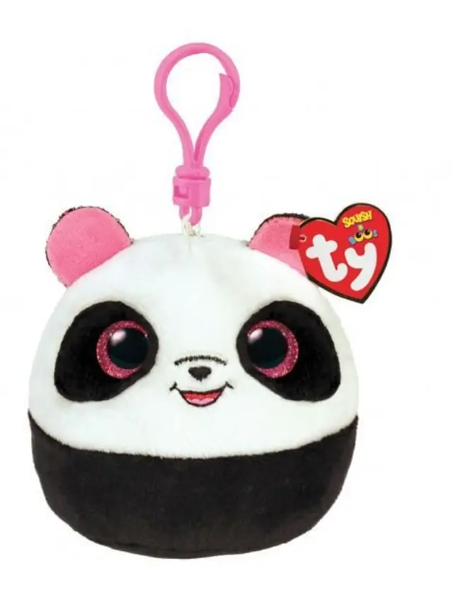 TY Squishy Beanies Bamboo Χνουδωτό Κλιπ Πάντα Λευκό Και Μαύρο (1607-39571) Ασπρόμαυρο