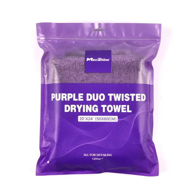 Πετσέτα στεγνώματος medium DUO TWISTED μωβ 60 Χ 50cm 1200GSM 1195060P MAXSHINE