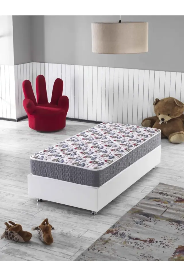 Stewehome Παιδικό Ορθοπεδικό Στρώμα Candy Princess Σκληρό Γκρι 90x190x22 cm