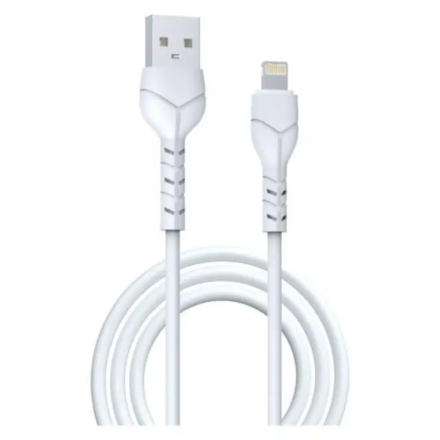 Καλώδιο Σύνδεσης USB 2.0 Devia EC406 V2 USB A σε Lightning 10.5W 1m Kintone Λευκό N60253