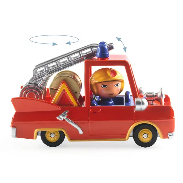 Djeco Crazy Motors Πυροσβεστικό Όχημα με Φιγούρα "Captain Fire" (3+ ετών) 05459 3