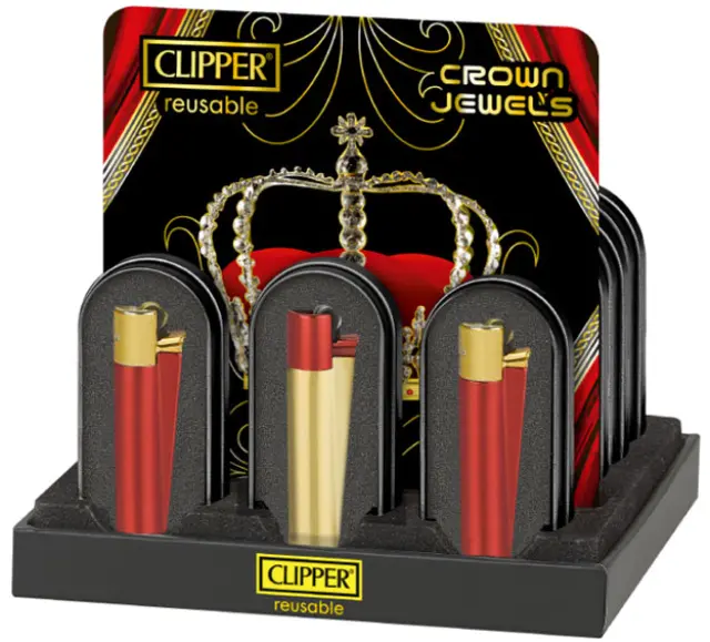 Clipper Αναπτήρας Μεταλλικός Μεγάλος - Crown Jewels 2