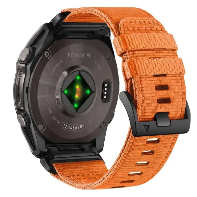 Tech-protect Nylon Classic Garmin Fenix 5 / 6 / 6 Pro / 7 / 8 / 8 Pro / E / 9 / 9 Pro (47 Mm) Signal Orange 3