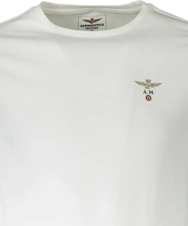 Aeronautica Militare - Ανδρική Κοντομάνικη Μπλούζα T-Shirt SCOTI001J508-73009 Λευκό 3