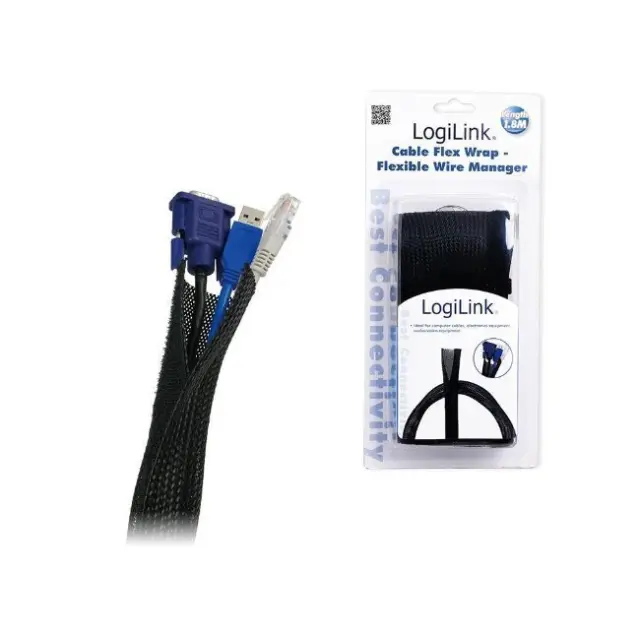 LogiLink Πλέγμα Καλωδίων 1.8m Black (KAB0006)