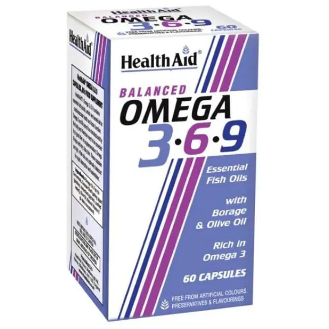 Health Aid Omega 3-6-9 Συμπλήρωμα Διατροφής Ωμέγα Λιπαρά, 60 κάψουλες