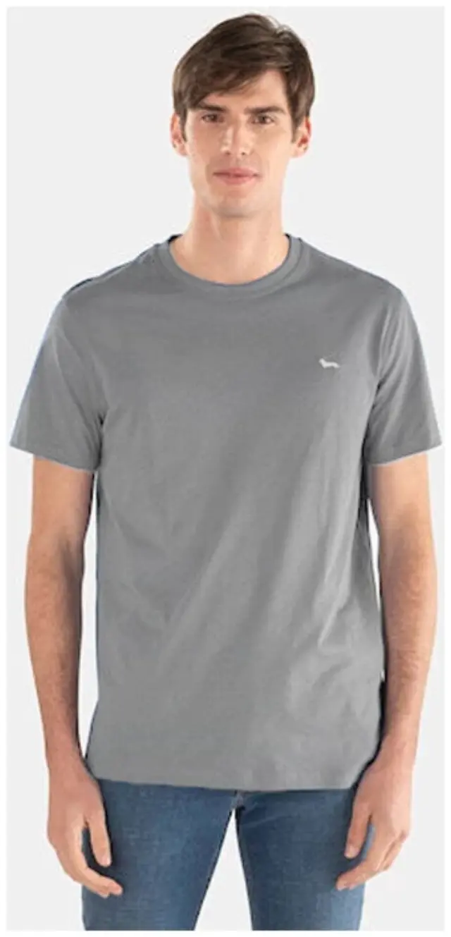 Harmont & Blaine - Ανδρικό T-shirt Κοντομάνικο Μονόχρωμο Regular Fit INJ001021223-915 Γκρι