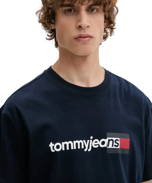 Tommy Hilfiger - Ανδρικό T-shirt Entry Dna Regular Fit DM0DM23406-C1G Μπλε Σκούρο 3