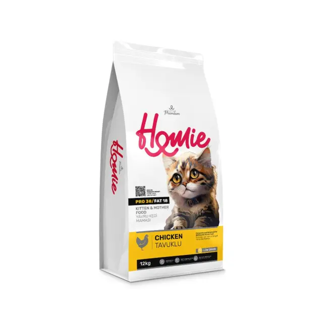 Homie Super Premium Kitten & Mother Chicken Low Grain 12kg