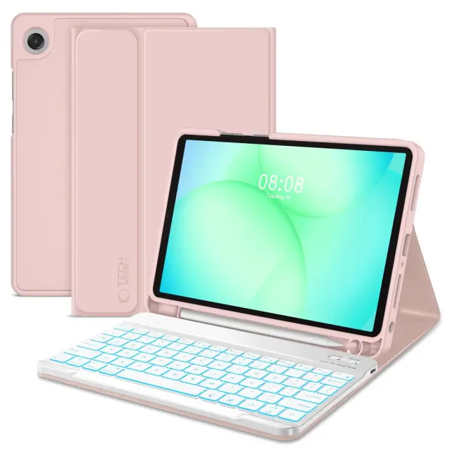 Tech-protect Sc Keyboard + Βάση για Pen - Galaxy Tab A9 / A11 8.7 Pink