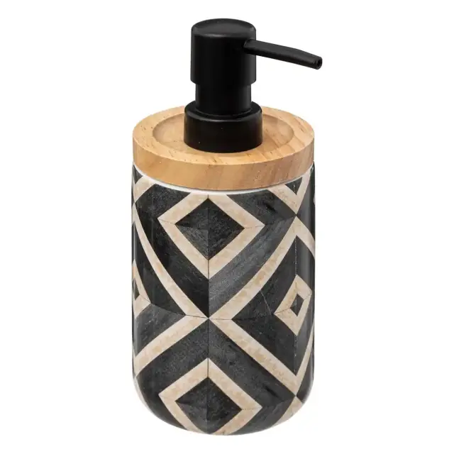 Marva Dispenser Σαπουνιού από Δολομίτη Canvas 7.7x7.7x18.5cm 400ml Γκρι