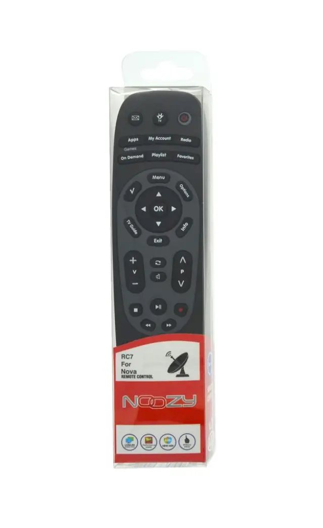 Τηλεχειριστήριο Noozy RC7 για Αποκωδικοποιητή Nova Άμεσης Αντικατάστασης χωρίς Προγραμματισμό 2