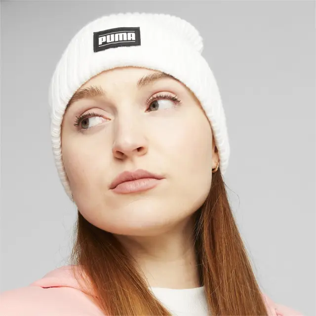 Puma Unisex Ribbed Classic Cuff Beanie Λευκό 024038-06 (Puma) - One Size 3