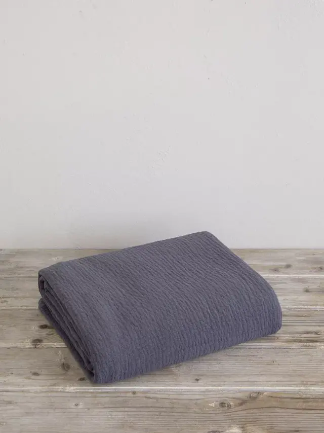 Κουβέρτα Allegra - Dark Gray Γκρι Μονή 170x250