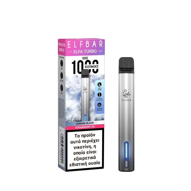 ELFBAR ELFA TURBO Kit Aurora Black Strawberry Ice 2ml 20mg