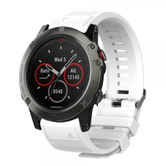 Λουράκι Σιλικόνης για Garmin Fenix 5s/6s/6s/7s Pro/8/9 (43mm)- White OEM