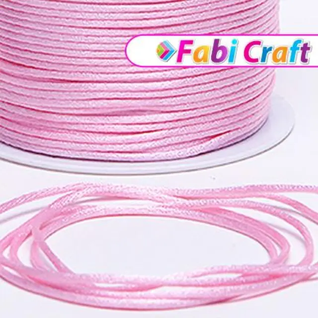 Κορδόνι Ποντικοουρά Fabi Σατέν 2mm x 50y Ροζ