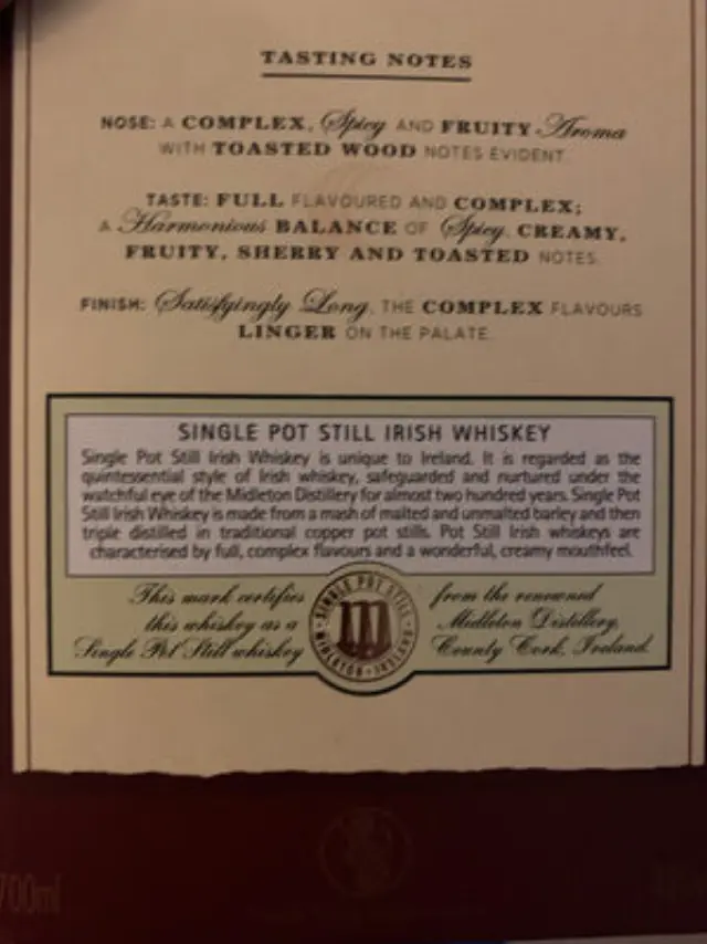 REDBREAST SINGLE POT STILL 12 Y.O. 700ml 2