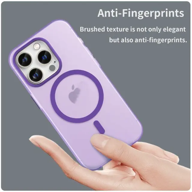 Frosted MagSafe Θήκη για iPhone 16 Pro Max- Dark Purple OEM 3