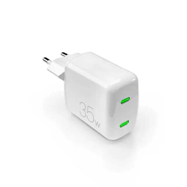 Puro Φορτιστής MiniPro 35W GaN 2x USB-C White