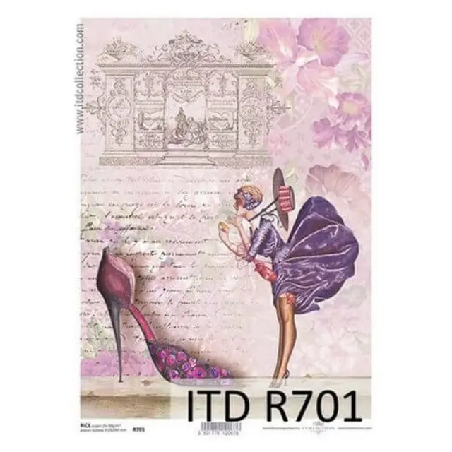 Ριζόχαρτο ITD, 21x29cm, Γυναίκα με γόβες, R701-