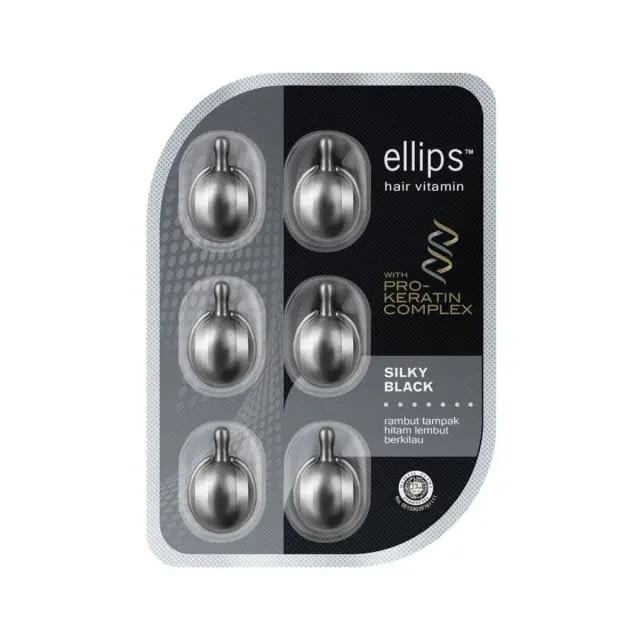 Ellips Hair Vitamin with Heat Protection Smooth & Silky Pro Keratin Blister Για Λαμπερά Καστανά & Μαύρα Μαλλιά, 6 αμπούλες