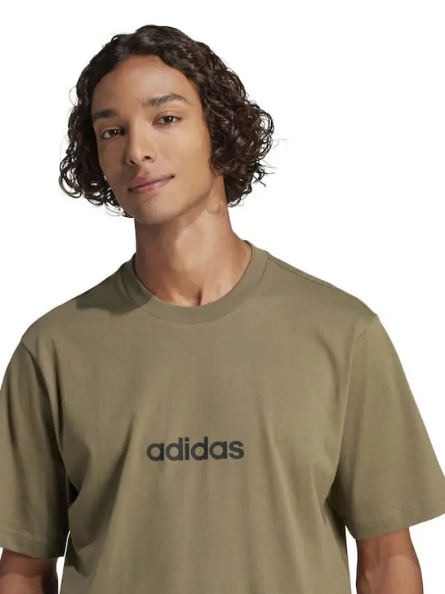 Adidas Essentials Linear T-Shirt Green JE9001 - S 2