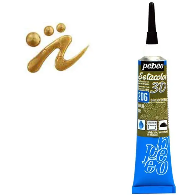 Pebeo Περίγραμμα Υφάσματος Setacolor 3D Perle Effect - 206 Gold - 20ml