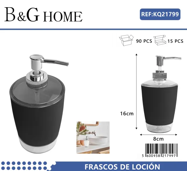 Θήκες κρεμοσάπουνου Dispenser πλαστικές - Σετ 5pcs - Black - 21799 2