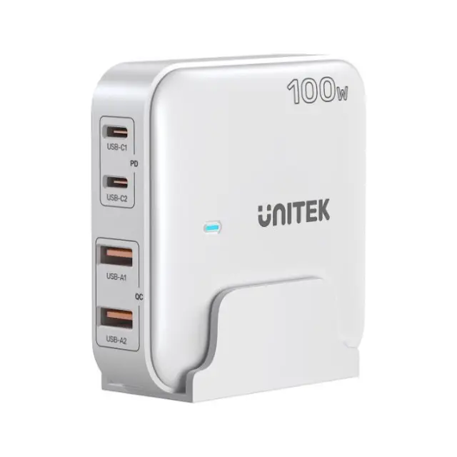 Unitek Desktop Charger GaN 100W 2xUSB-A 2xUSB-C (P1229AWH01-EU)