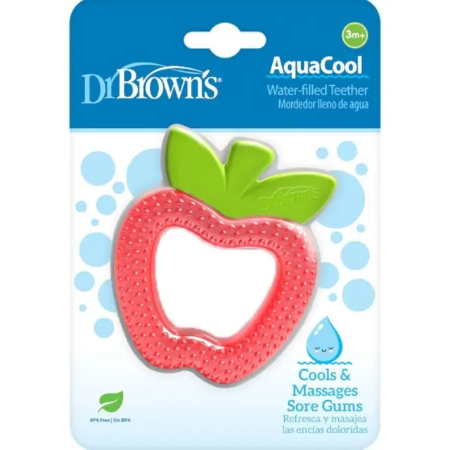 Dr. Brown's Aqua Cool Δροσιστικός Κρίκος Οδοντοφυίας Μήλο από Σιλικόνη 3m+