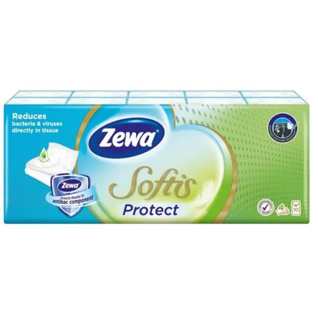 Zewa Softis Protect Pocket Συσκευασία 10 Πακέτων