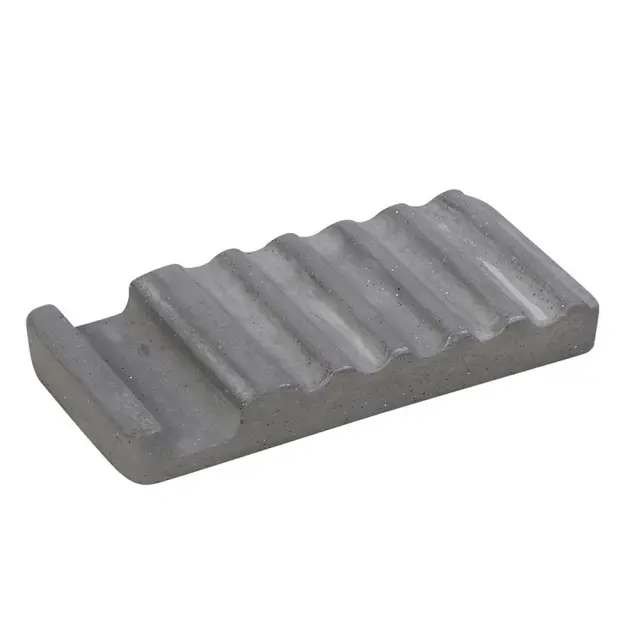 Σαπουνοθήκη σκούρο γκρι 16x8x2,3cm Espiel TZS108