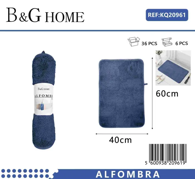 Πατάκι μπάνιου - M0840 - 40x60cm - Blue - 20961 2