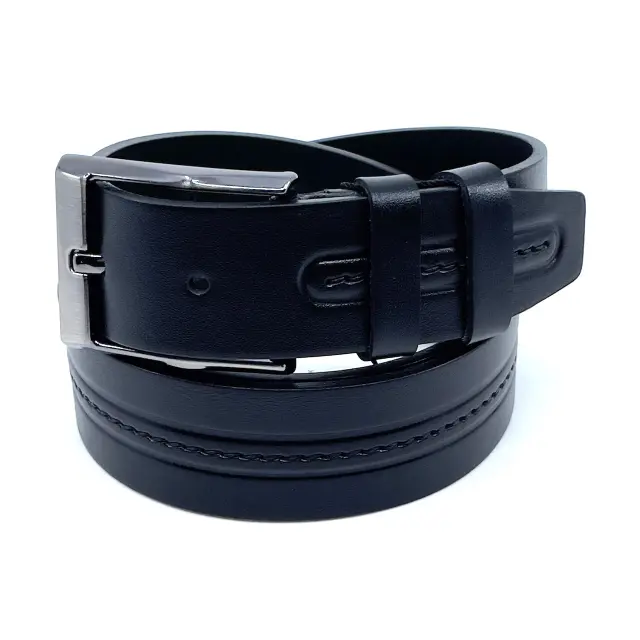 Μαύρη Δερμάτινη Ζώνη Full Grain 3,5 cm - 135cm 3