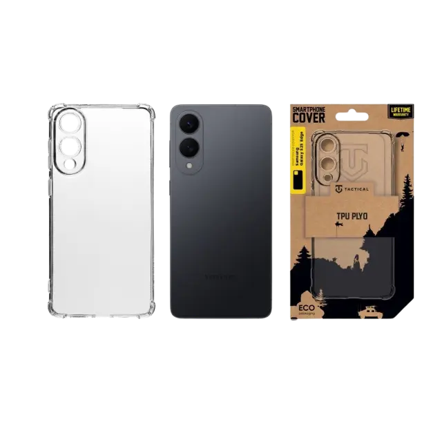 Tactical TPU Plyo Cover for Samsung Galaxy S25 Edge Transparent 3