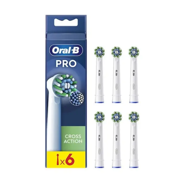 Oral-B Ανταλλακτικές Κεφαλές για Ηλεκτρική Οδοντόβουρτσα 6x CrossAction White (860373)