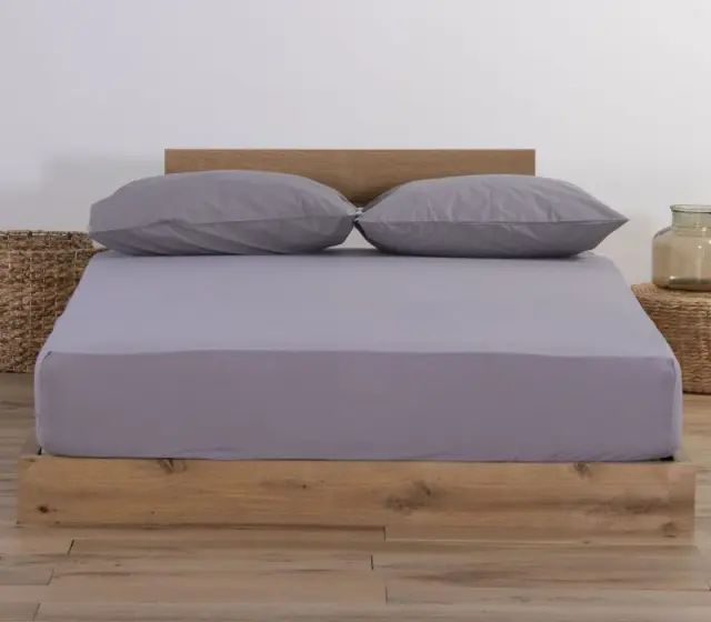 Nef-Nef Homeware Κατωσέντονο Μακό Μονό Με Λάστιχο Jersey Χωρίς Μαξιλαροθήκες 100x200+30 Light Gray