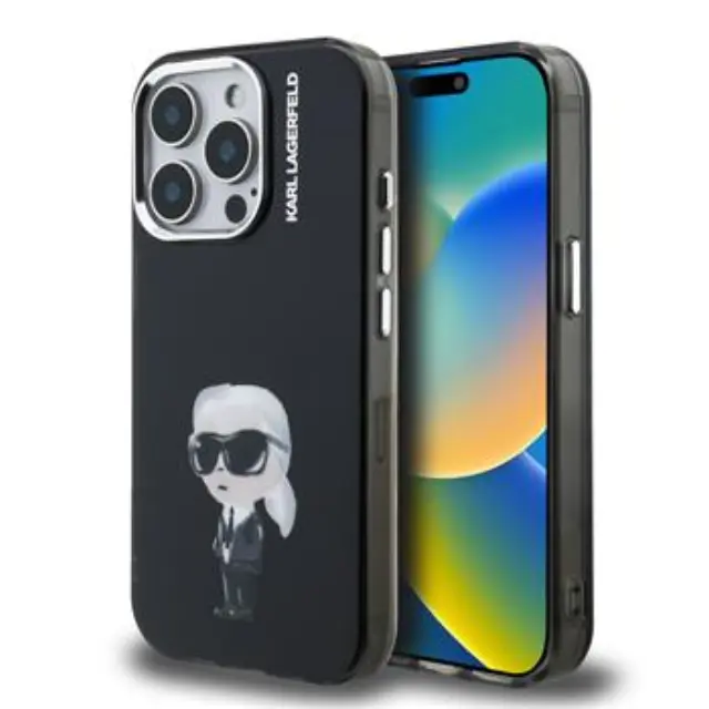 Karl Lagerfeld IML Aquarelle Karl Case for iPhone 15 Pro Max Black