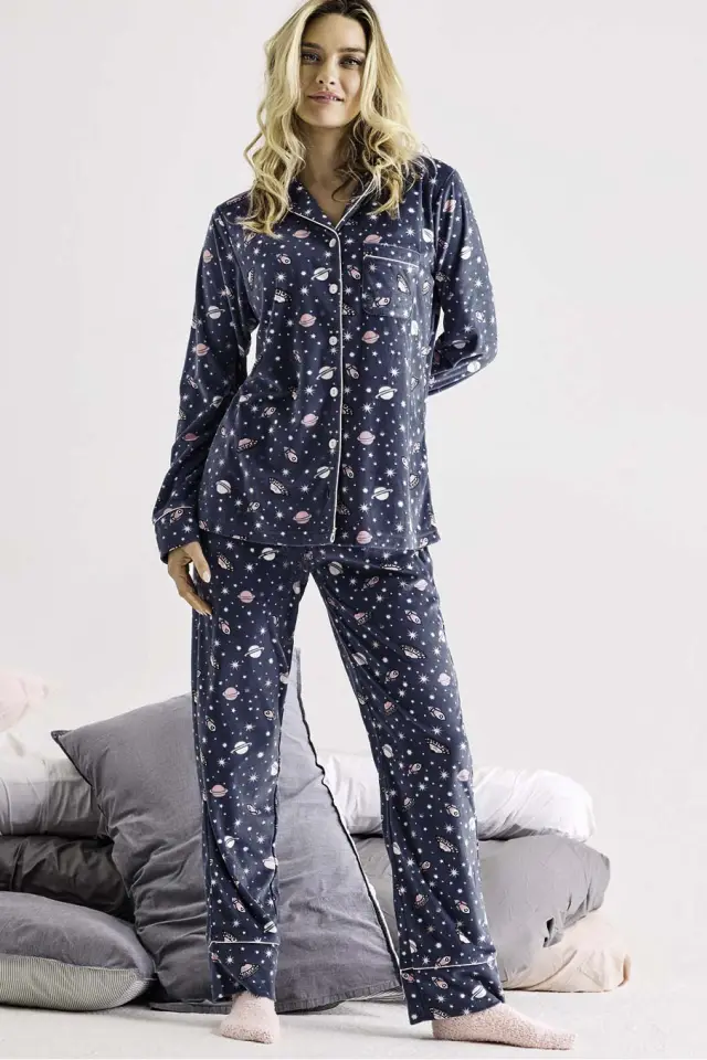 Fleece πιτζάμα με κουμπιά 2