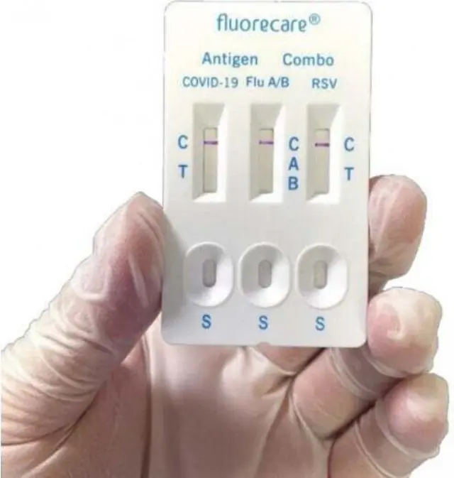Fluorecare Ρινικό Τεστ Ταχείας Ανίχνευσης SARS-COV-2 & Influenza A/B & RSV 1τμχ 2