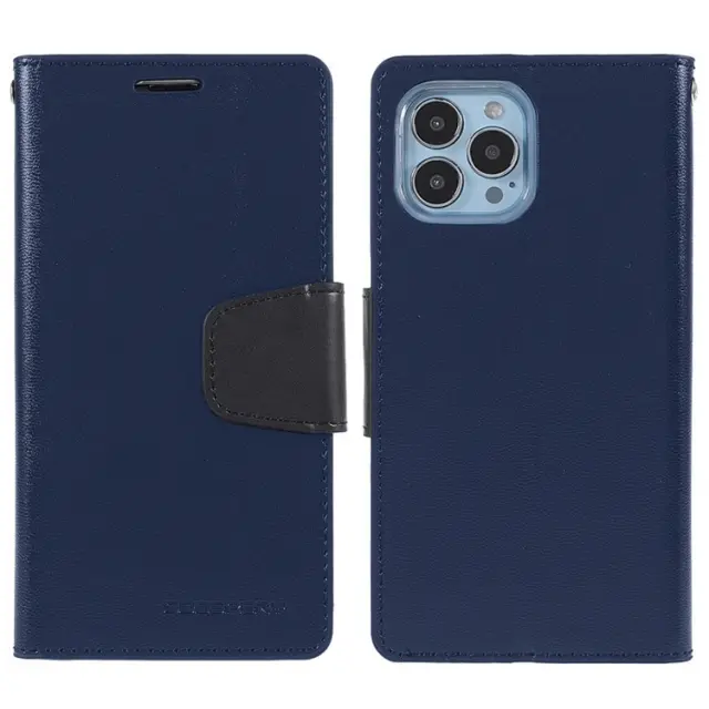 Θήκη Book Goospery Sonata Diary Case για Apple iPhone 13 Pro Μπλε-Μαύρο