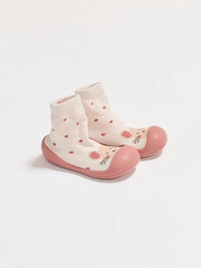 Βρεφικά Παντοφλάκια για Κορίτσια Pink Mouse ΛΕΥΚΟ